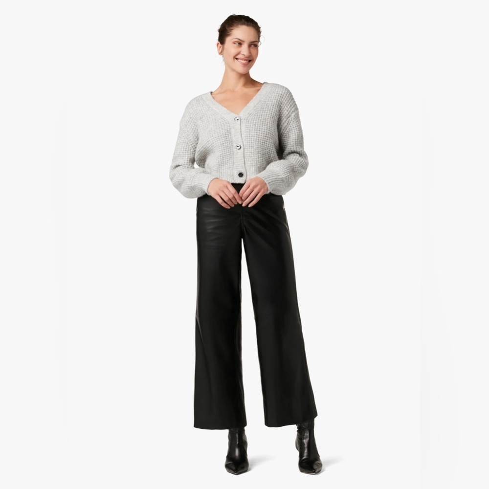 NWT Size 33 -JOE'S THE MIA HIGH RISE WIDE LEG ANKLE VEGAN LEATHER (US$ 198)